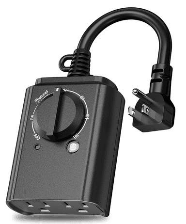 Outdoor Photocell Timer – Dual Outlet